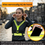 R2B Hardloopvest met Verlichting & Opbergvak - Neongeel