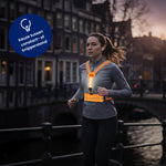R2B Hardloopvest met Verlichting & Opbergvak - Oranje
