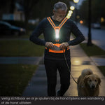 R2B Hardloopvest met Verlichting & Opbergvak - Oranje