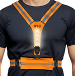 R2B Hardloopvest met Verlichting & Opbergvak - Oranje
