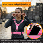 R2B Hardloopvest met Verlichting & Opbergvak - Reflecterend & Oplaadbaar - Roze