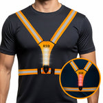 R2B Hardloopvest met Verlichting - Oranje - Telefoonhouder sport