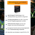 R2B Hardloopvest met Verlichting Voor Kinderen - Extra Stevige Behuizing - Reflecterend & Oplaadbaar - Neongeel