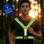 R2B Hardloopvest met Verlichting Voor Kinderen - Extra Stevige Behuizing - Reflecterend & Oplaadbaar - Neongeel