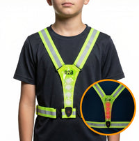 R2B Hardloopvest met Verlichting Voor Kinderen - Extra Stevige Behuizing - Reflecterend & Oplaadbaar - Neongeel