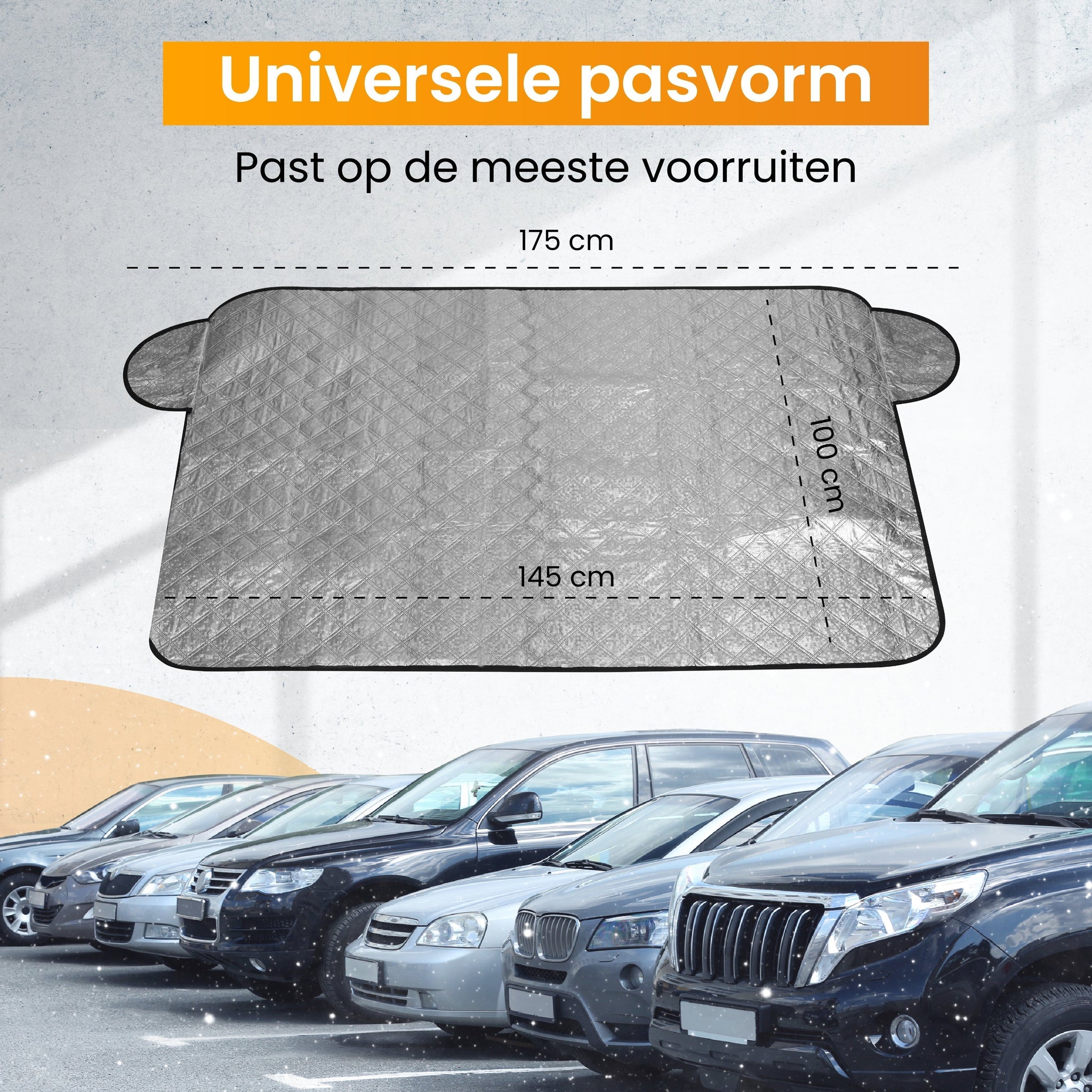 R2B IJskrabber & Antivries Deken Auto – 4 Laags Bescherming – Extra Breed & Ergonomisch