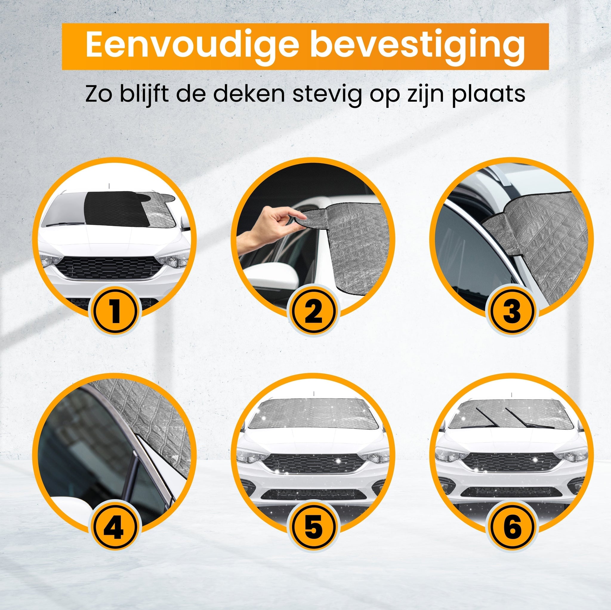 R2B IJskrabber & Antivries Deken Auto – 4 Laags Bescherming – Extra Breed & Ergonomisch