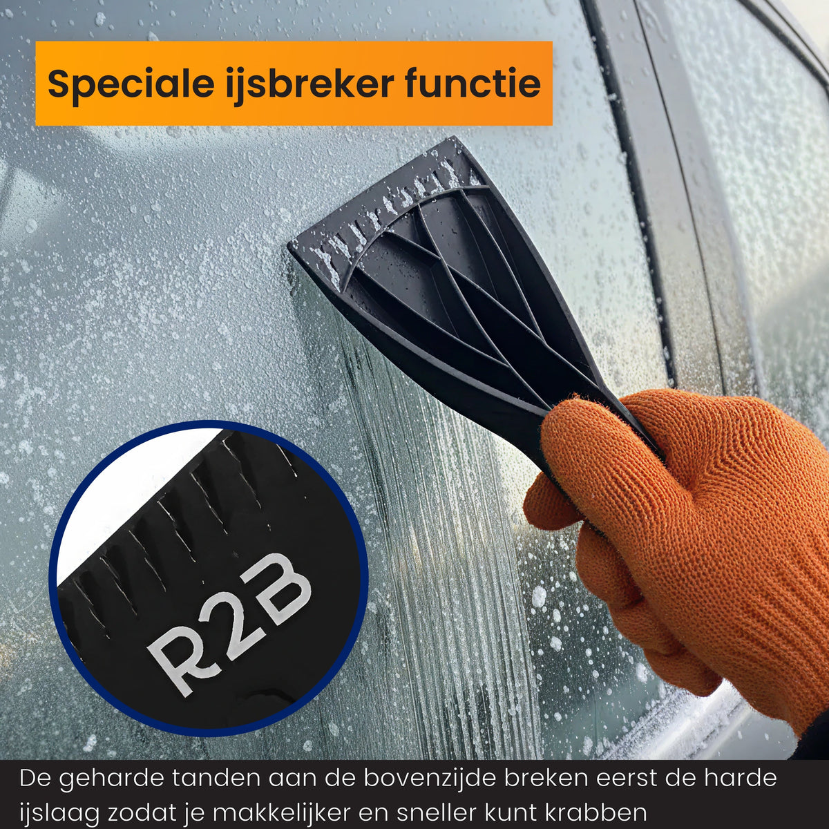 R2B IJskrabber Auto met IJsbreker - Stevig & Extra breed