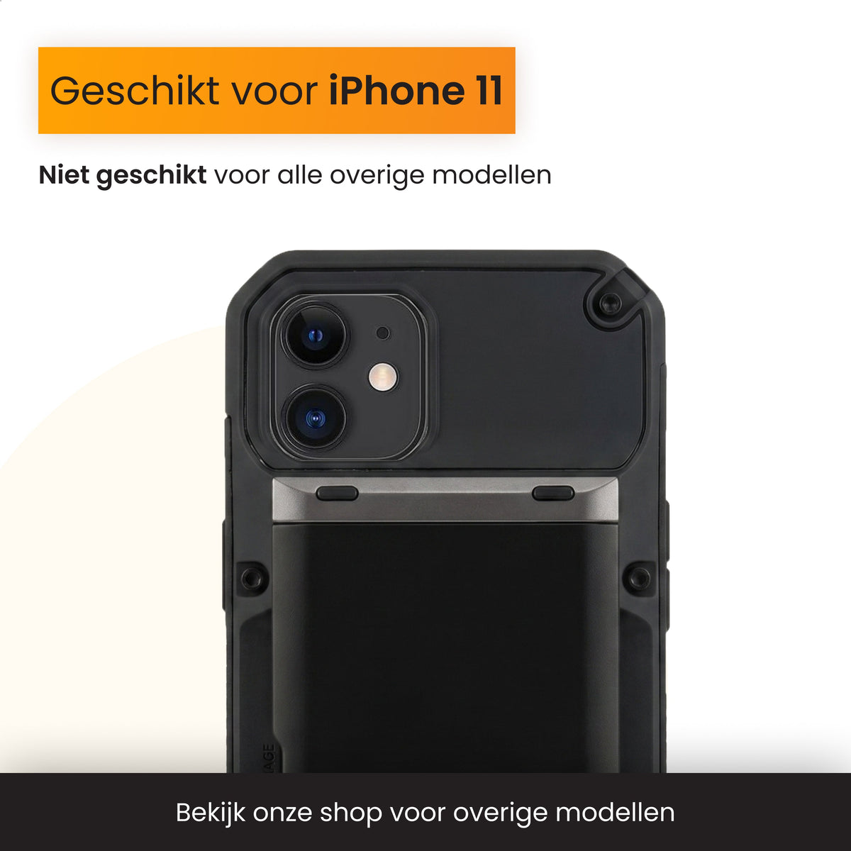 R2B iPhone 11 Hoesje met Pasjeshouder - Incl. Screenprotector - 4 Pasjes - Telefoonhoesje