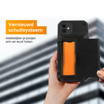 R2B iPhone 11 Hoesje met Pasjeshouder - Screenprotector - 4 Pasjes - Robuust & Beschermend - Zwart - Telefoonhoesje