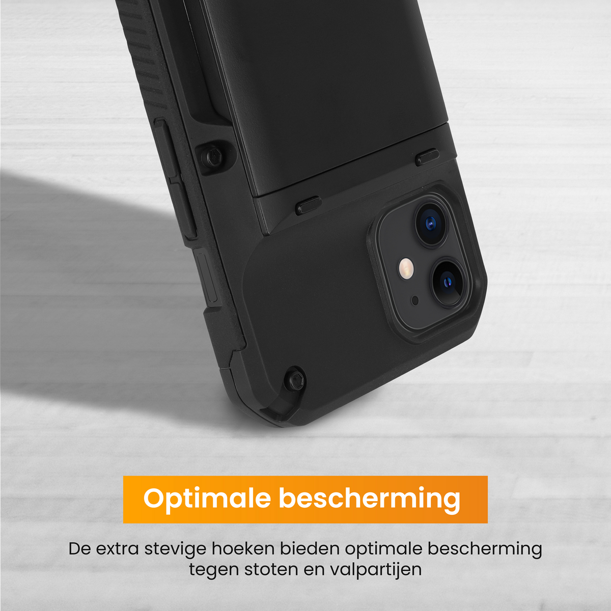 R2B iPhone 11 Hoesje met Pasjeshouder - Screenprotector - 4 Pasjes - Robuust & Beschermend - Zwart - Telefoonhoesje
