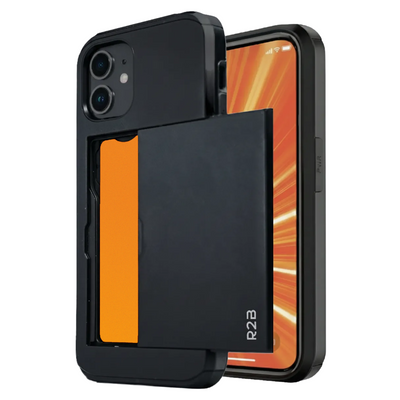 R2B iPhone 12 + 12 Pro Hoesje met Pasjeshouder - Incl. Screenprotector - 3 Pasjes - Telefoonhoesje