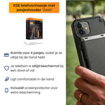 R2B iPhone 12 + 12 Pro Hoesje met Pasjeshouder - Incl. Screenprotector - 4 Pasjes - Telefoonhoesje