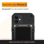 R2B iPhone 12 + 12 Pro Hoesje met Pasjeshouder - Screenprotector - 4 Pasjes - Robuust & Beschermend - Zwart