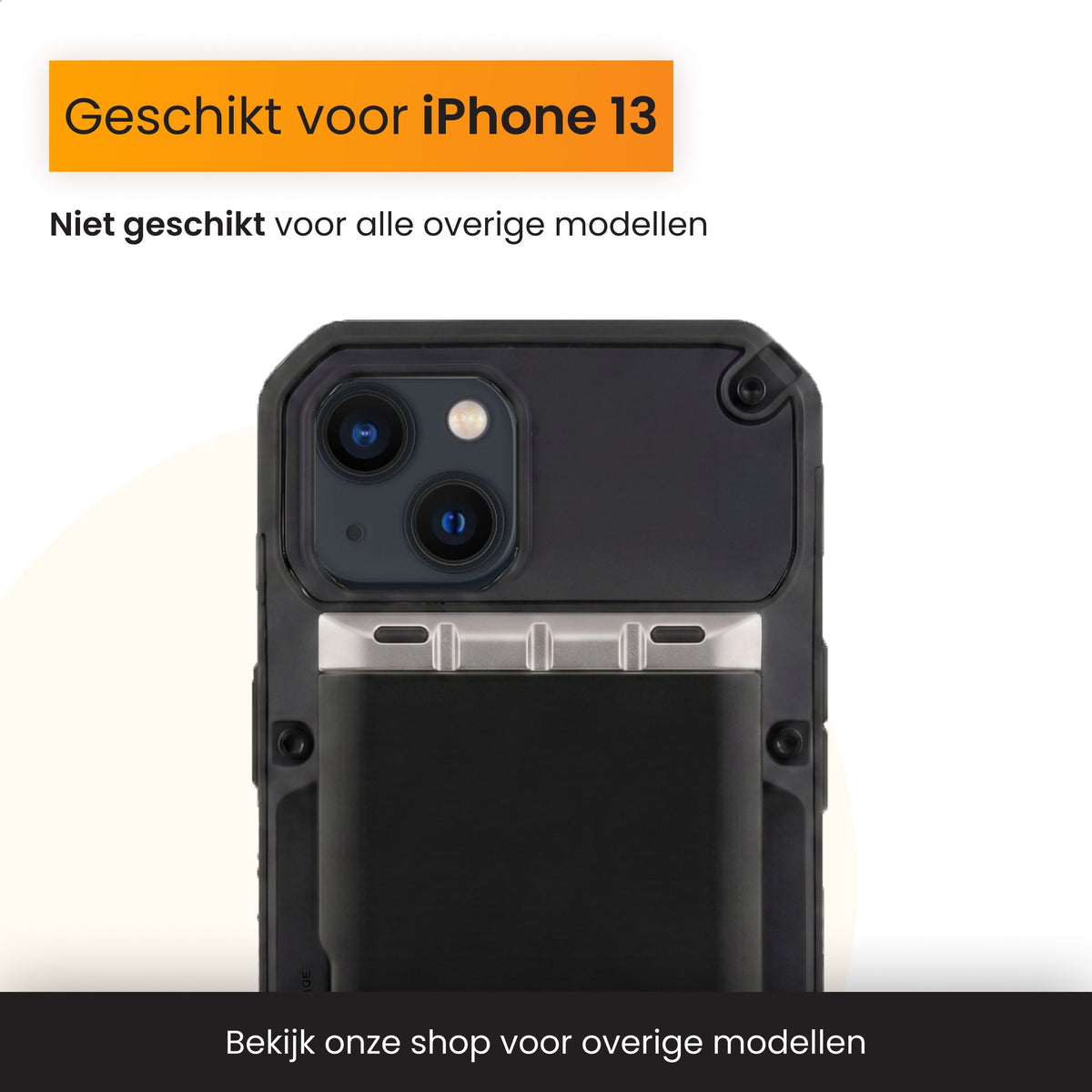 R2B iPhone 13 Hoesje met Pasjeshouder - Incl. Screenprotector - 4 Pasjes - Telefoonhoesje