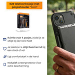 R2B iPhone 13 Hoesje met Pasjeshouder - Incl. Screenprotector - 4 Pasjes - Telefoonhoesje