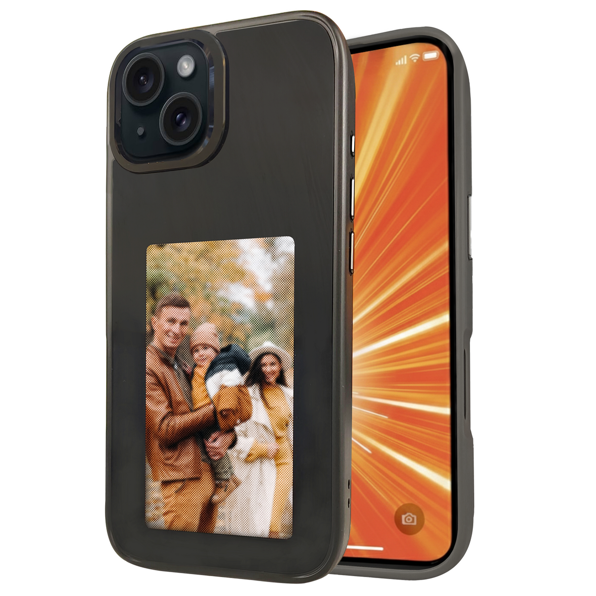 R2B iPhone 14 Hoesje met Foto - Incl. Screenprotector - Zwart - Telefoonhoesje