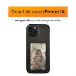 R2B iPhone 14 Hoesje met Foto - Screenprotector - E Ink Display & NFC - Stijlvol & Beschermend - Zwart - Telefoonhoesje