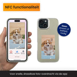 R2B iPhone 14 Hoesje met Foto - Screenprotector - E Ink Display & NFC - Stijlvol & Beschermend - Grijs - Telefoonhoesje