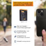 R2B iPhone 14 Hoesje met Pasjeshouder - Incl. Screenprotector - 3 Pasjes - Telefoonhoesje