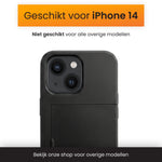 R2B iPhone 14 Hoesje met Pasjeshouder - Incl. Screenprotector - 3 Pasjes - Telefoonhoesje