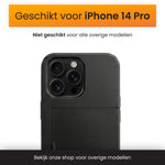 R2B iPhone 14 Pro Hoesje met Pasjeshouder - Incl. Screenprotector - 3 Pasjes - Telefoonhoesje