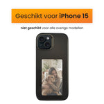 R2B iPhone 15 Hoesje met Foto - Screenprotector - E Ink Display & NFC - Stijlvol & Beschermend - Zwart - Telefoonhoesje