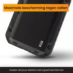 R2B iPhone 15 Hoesje met Pasjeshouder - Screenprotector - 4 Pasjes - Robuust & Beschermend - Zwart