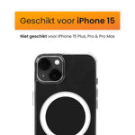 R2B iPhone 15 MagSafe Hoesje - Transparant - Incl. Screenprotector - Telefoonhoesje