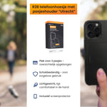 R2B iPhone 15 Pro Hoesje met Pasjeshouder - Incl. Screenprotector - 3 Pasjes - Telefoonhoesje