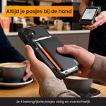 R2B iPhone 16 Hoesje met Pasjeshouder - Incl. Screenprotector - 4 Pasjes