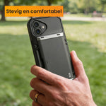 R2B iPhone 16 Hoesje met Pasjeshouder - Incl. Screenprotector - 4 Pasjes