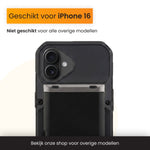 R2B iPhone 16 Hoesje met Pasjeshouder - Incl. Screenprotector - 4 Pasjes