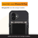R2B iPhone 16 Plus Hoesje met Pasjeshouder - Incl. Screenprotector - 4 Pasjes