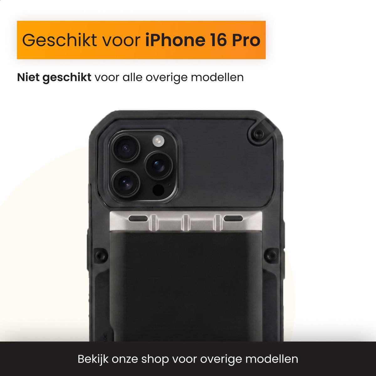 R2B iPhone 16 Pro Hoesje met Pasjeshouder - Incl. Screenprotector - 4 Pasjes