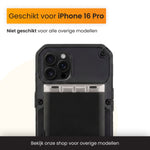 R2B iPhone 16 Pro Hoesje met Pasjeshouder - Incl. Screenprotector - 4 Pasjes