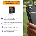 R2B iPhone 16 Pro Max Hoesje met Pasjeshouder - Incl. Screenprotector - 4 Pasjes
