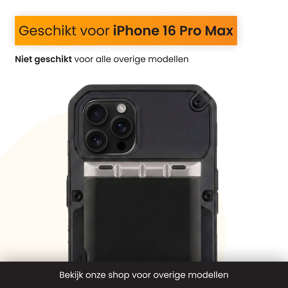 R2B iPhone 16 Pro Max Hoesje met Pasjeshouder - Incl. Screenprotector - 4 Pasjes