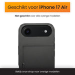 R2B iPhone 17 Air Hoesje met Pasjeshouder - Incl. Screenprotector - 3 Pasjes