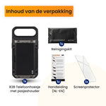 R2B iPhone 17 Air Hoesje met Pasjeshouder - Incl. Screenprotector - 4 Pasjes