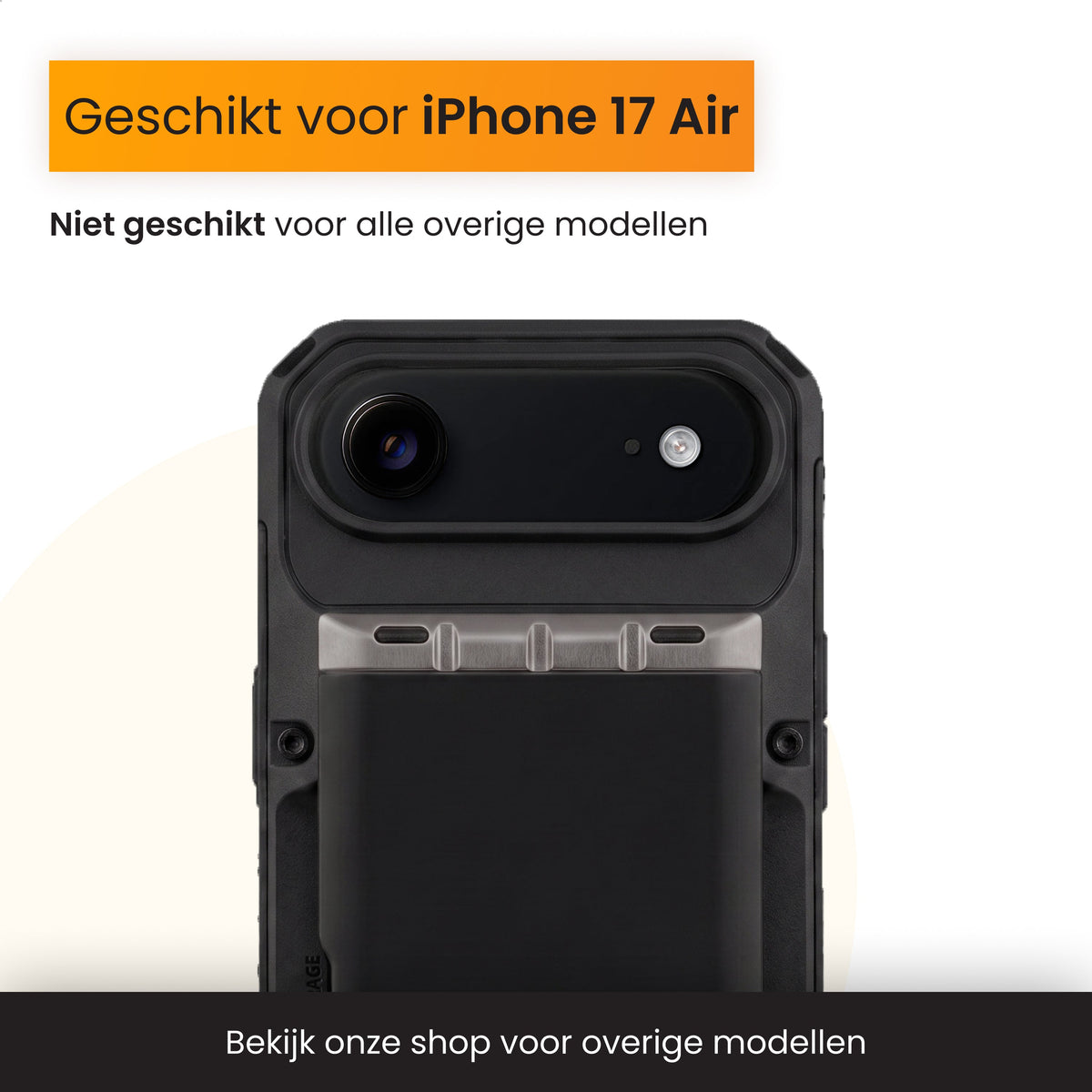 R2B iPhone 17 Air Hoesje met Pasjeshouder - Incl. Screenprotector - 4 Pasjes