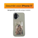 R2B iPhone 17 Hoesje met Foto - Screenprotector - E Ink Display & NFC - Stijlvol & Beschermend - Grijs
