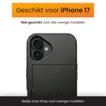R2B iPhone 17 Hoesje met Pasjeshouder - Incl. Screenprotector - 3 Pasjes