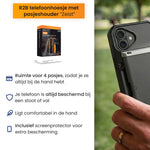 R2B iPhone 17 Hoesje met Pasjeshouder - Incl. Screenprotector - 4 Pasjes