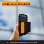 R2B iPhone 17 Pro Hoesje met Pasjeshouder - Incl. Screenprotector - 3 Pasjes