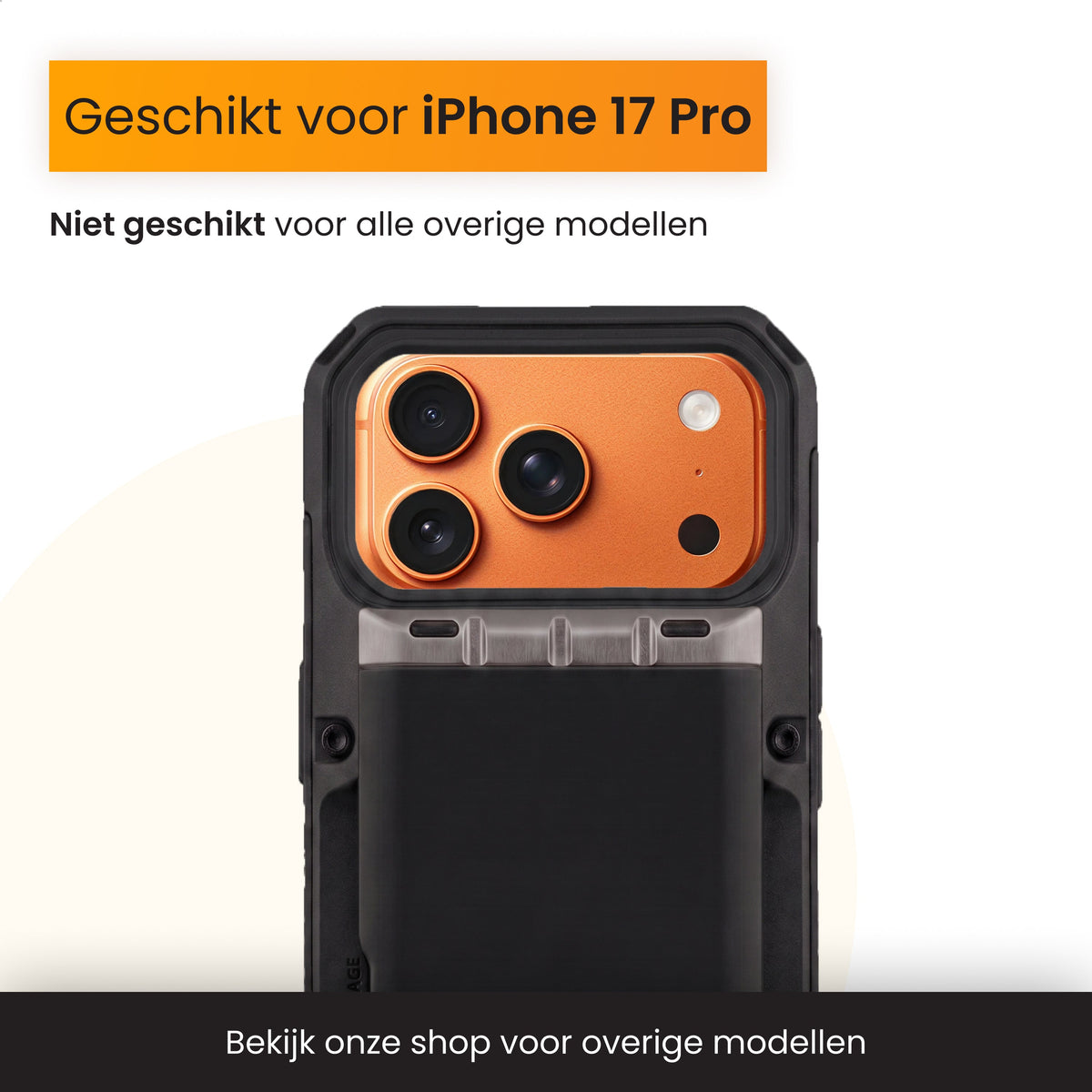 R2B iPhone 17 Pro Hoesje met Pasjeshouder - Incl. Screenprotector - 4 Pasjes