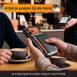 R2B iPhone 17 Pro Max Hoesje met Pasjeshouder - Incl. Screenprotector - 4 Pasjes