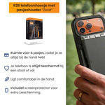 R2B iPhone 17 Pro Max Hoesje met Pasjeshouder - Incl. Screenprotector - 4 Pasjes