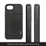 R2B iPhone 17e Hoesje met Pasjeshouder - Screenprotector - 3 Pasjes - Stevig & Beschermend - Zwart