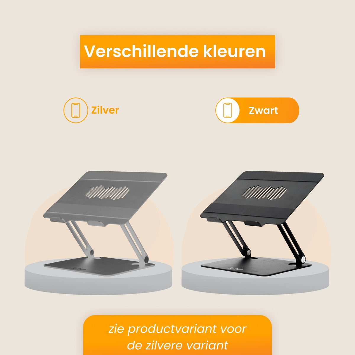 R2B Laptop Standaard Ergonomisch - Verstelbaar & Stevig - Voor Los Toetsenbord & Muis - Zwart - Laptopstandaard